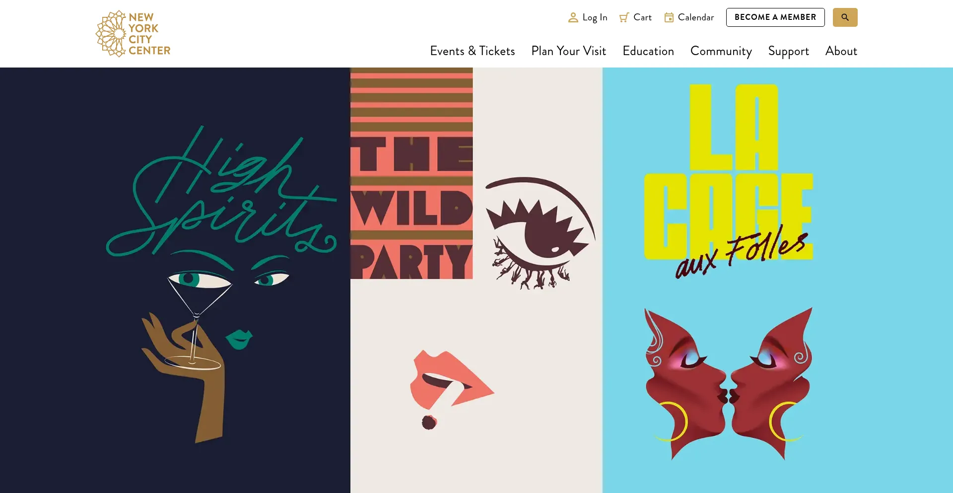 Website screenshot of Nycitycenter.org