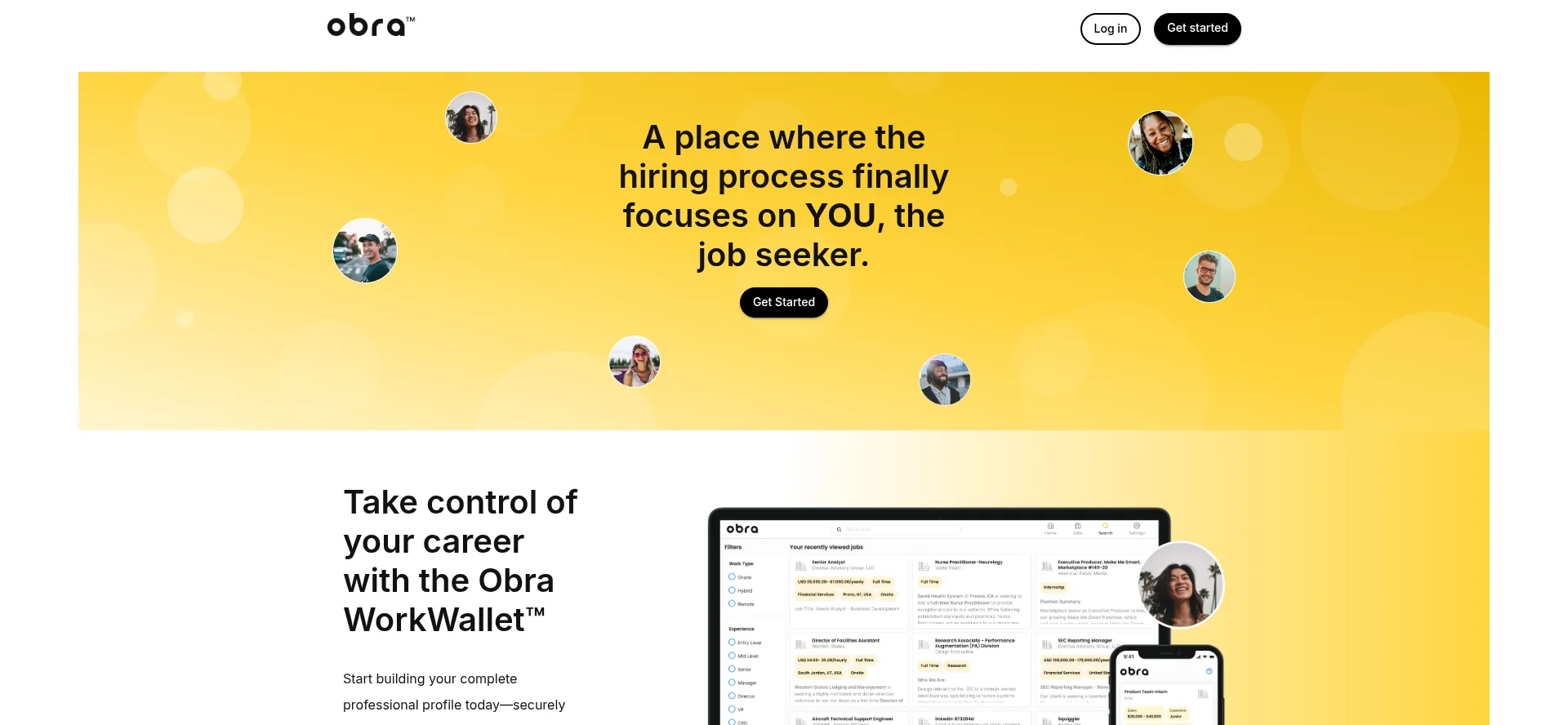 Website screenshot of Obrajobs.com
