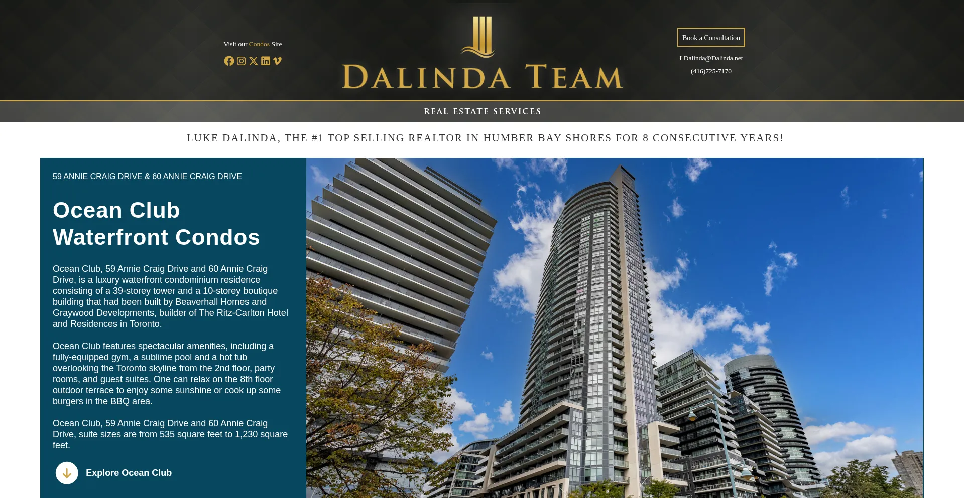 Website screenshot of Oceanclub.co