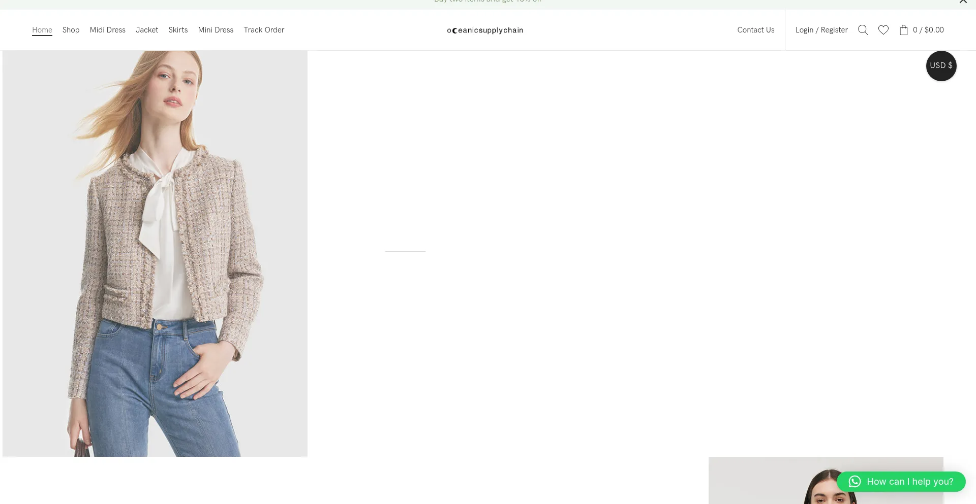 Website screenshot of Oceanicsupplychain.com.au