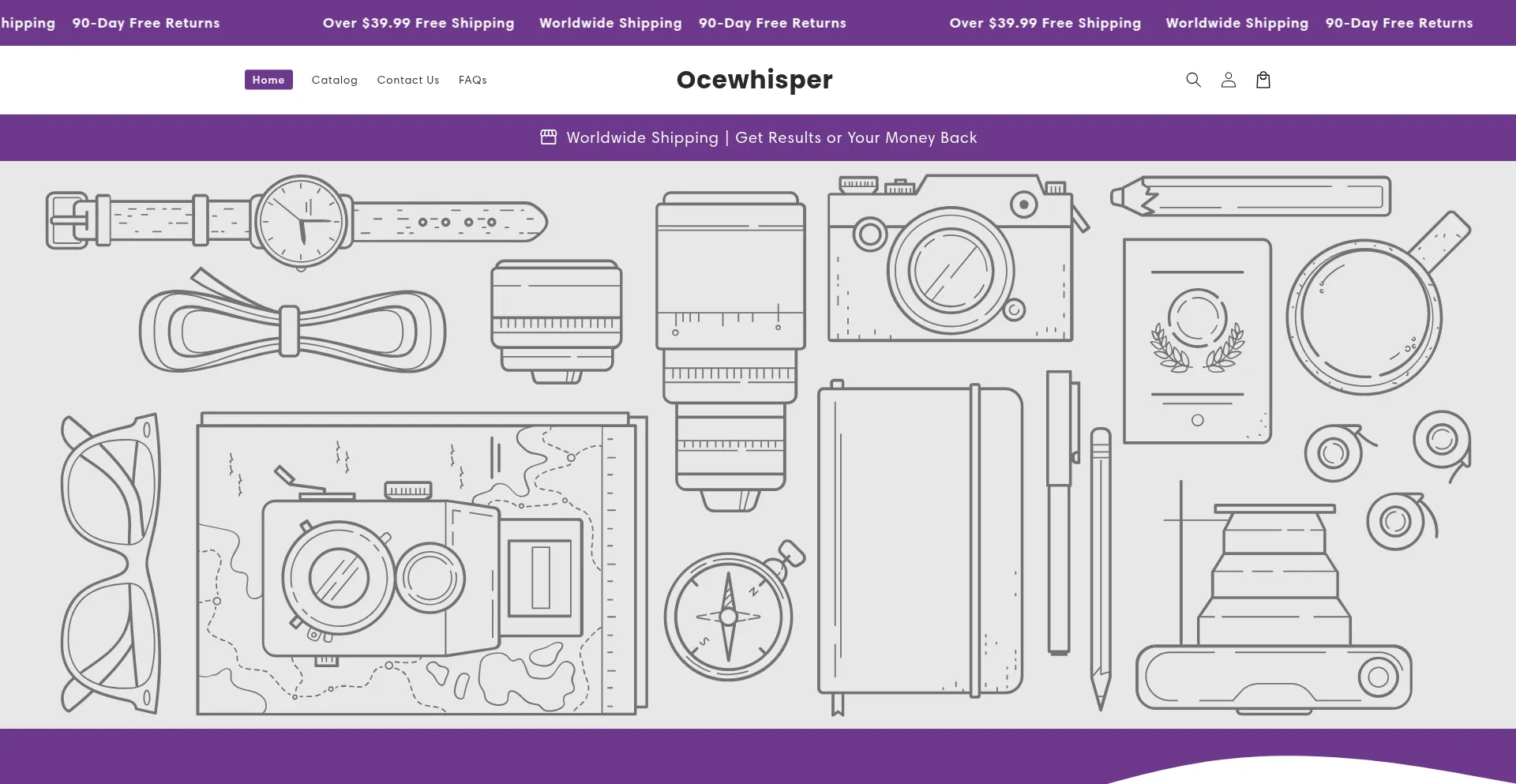 Website screenshot of Ocewhisper.com