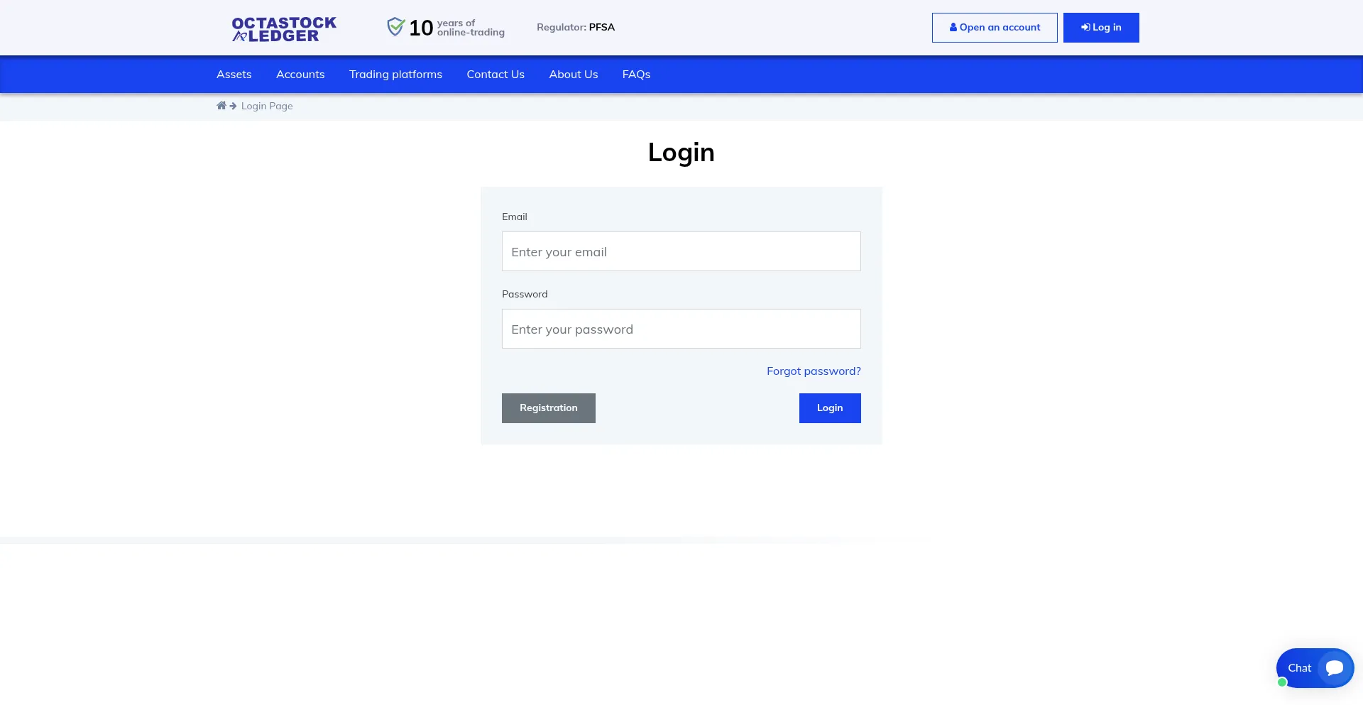 Website screenshot of Octasl.com