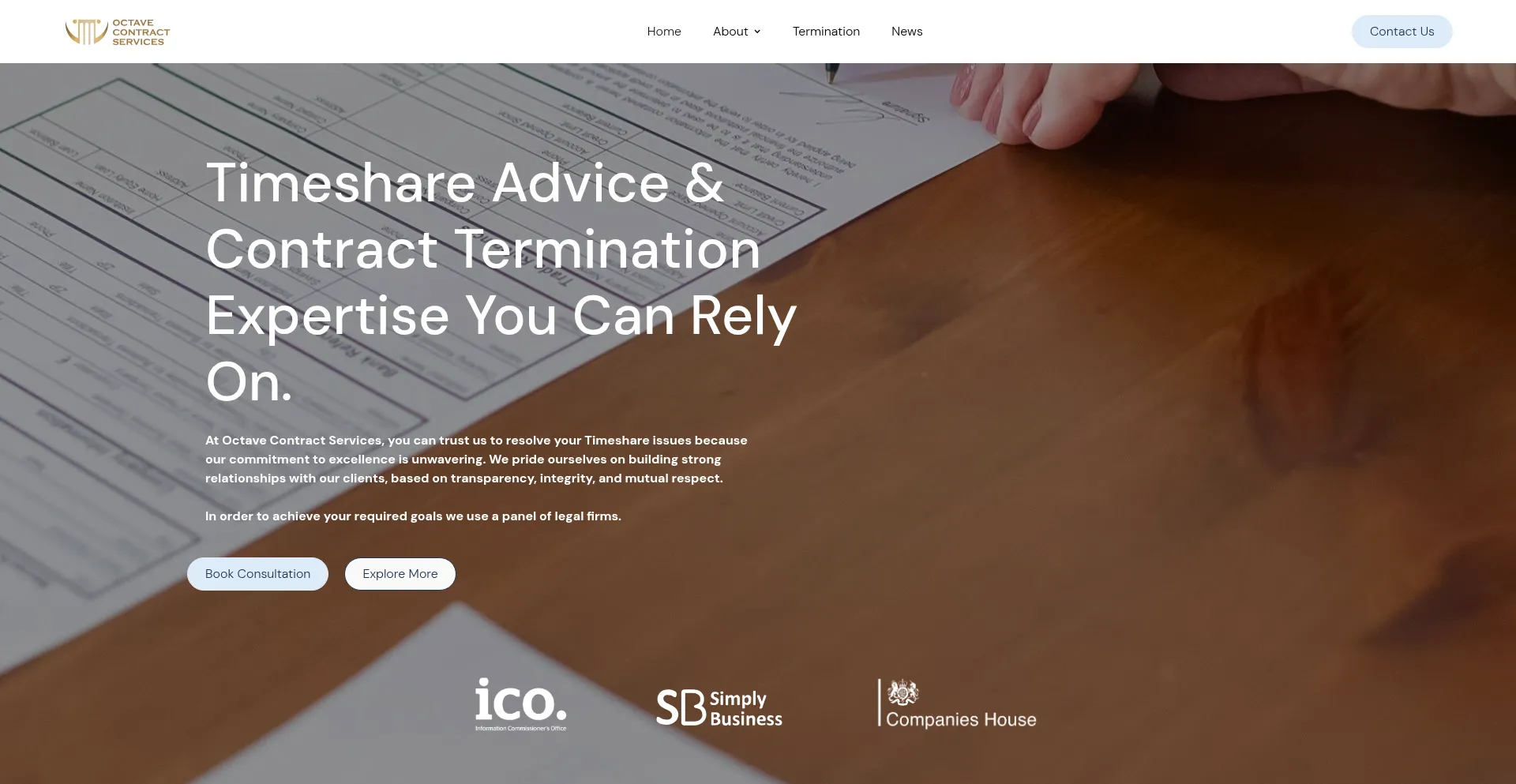 Website screenshot of Octave-cs.co.uk