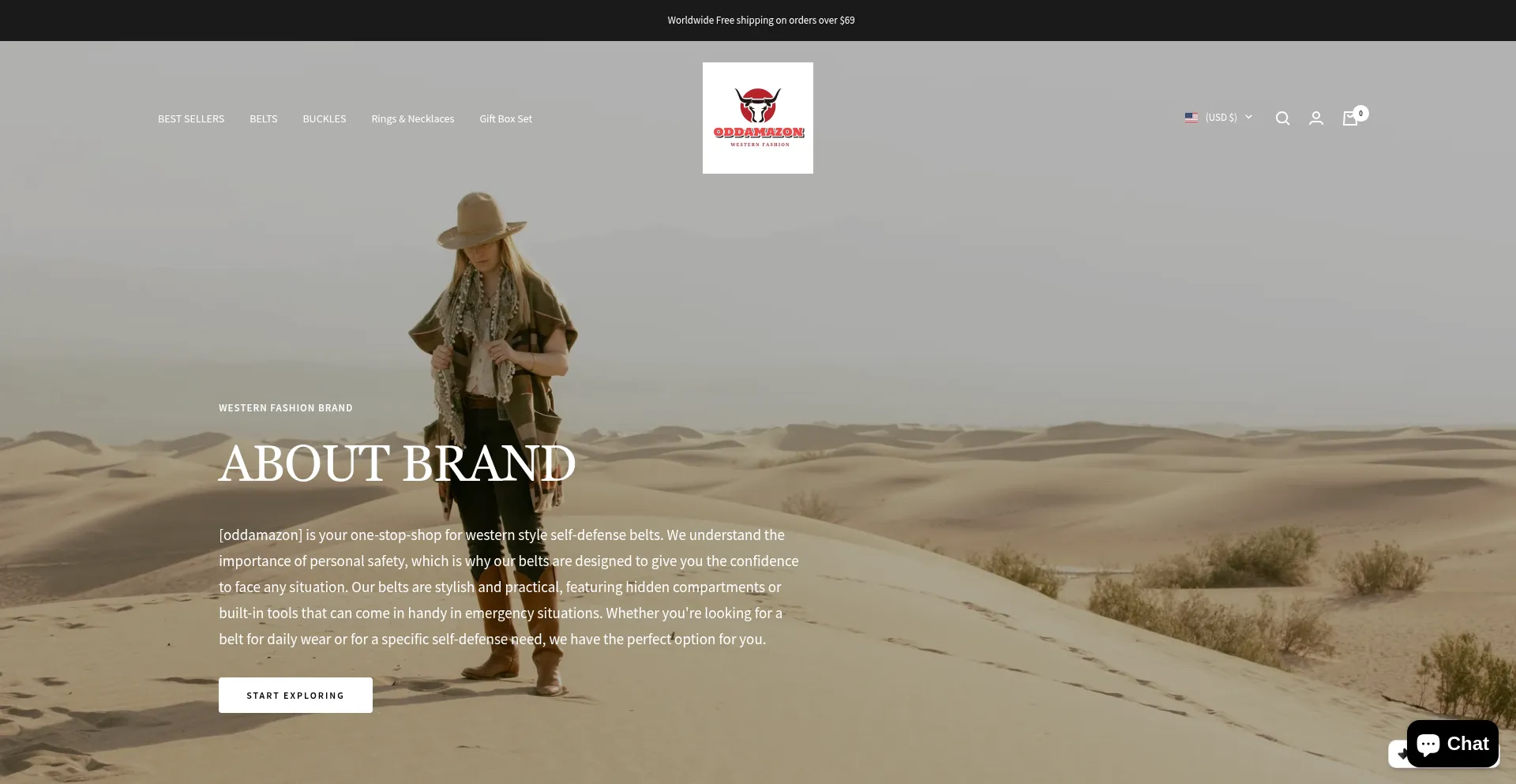 Website screenshot of Oddamazon.com