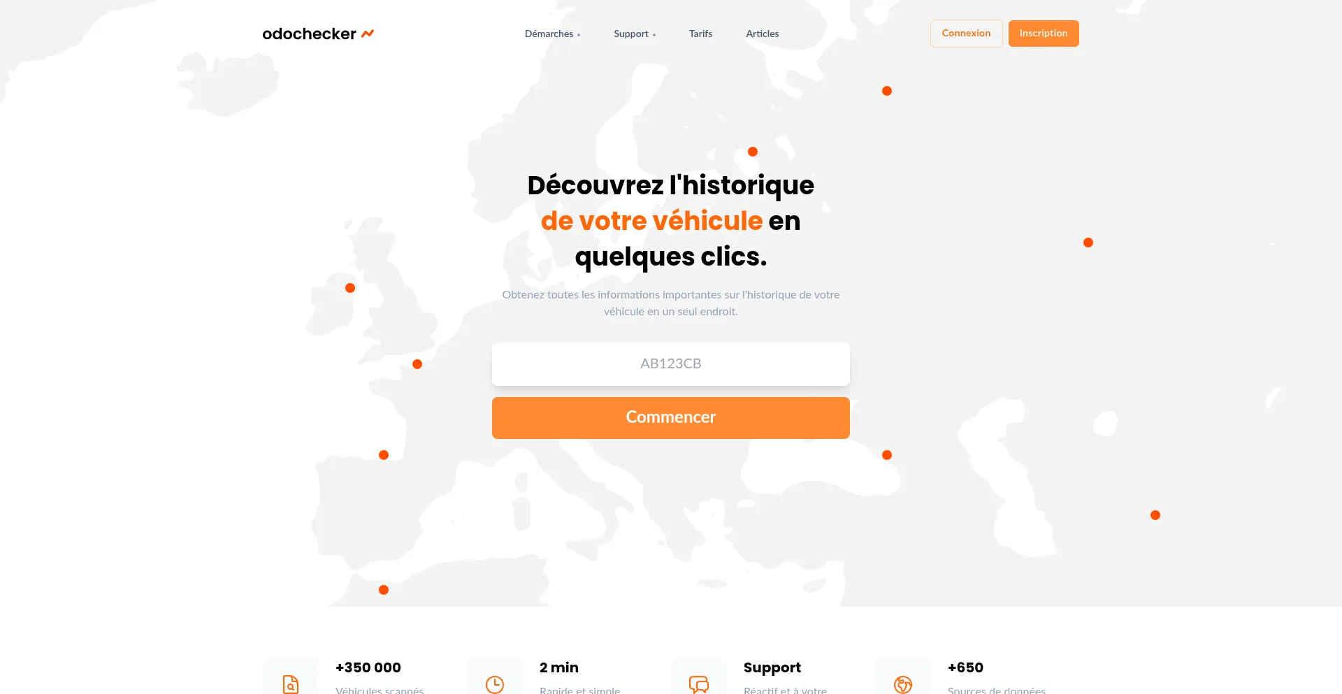 Website screenshot of Odochecker.com