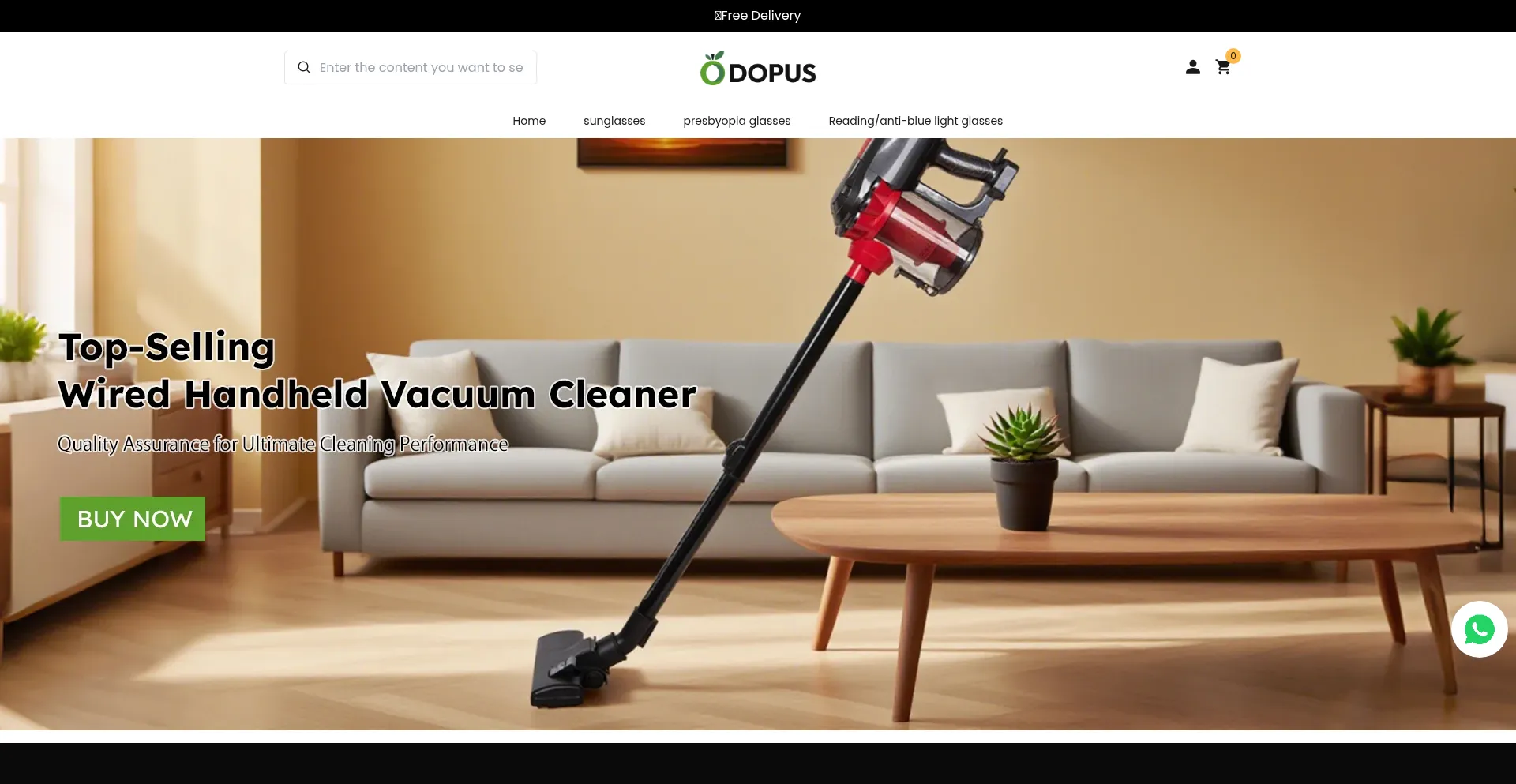 Website screenshot of Odopus.com
