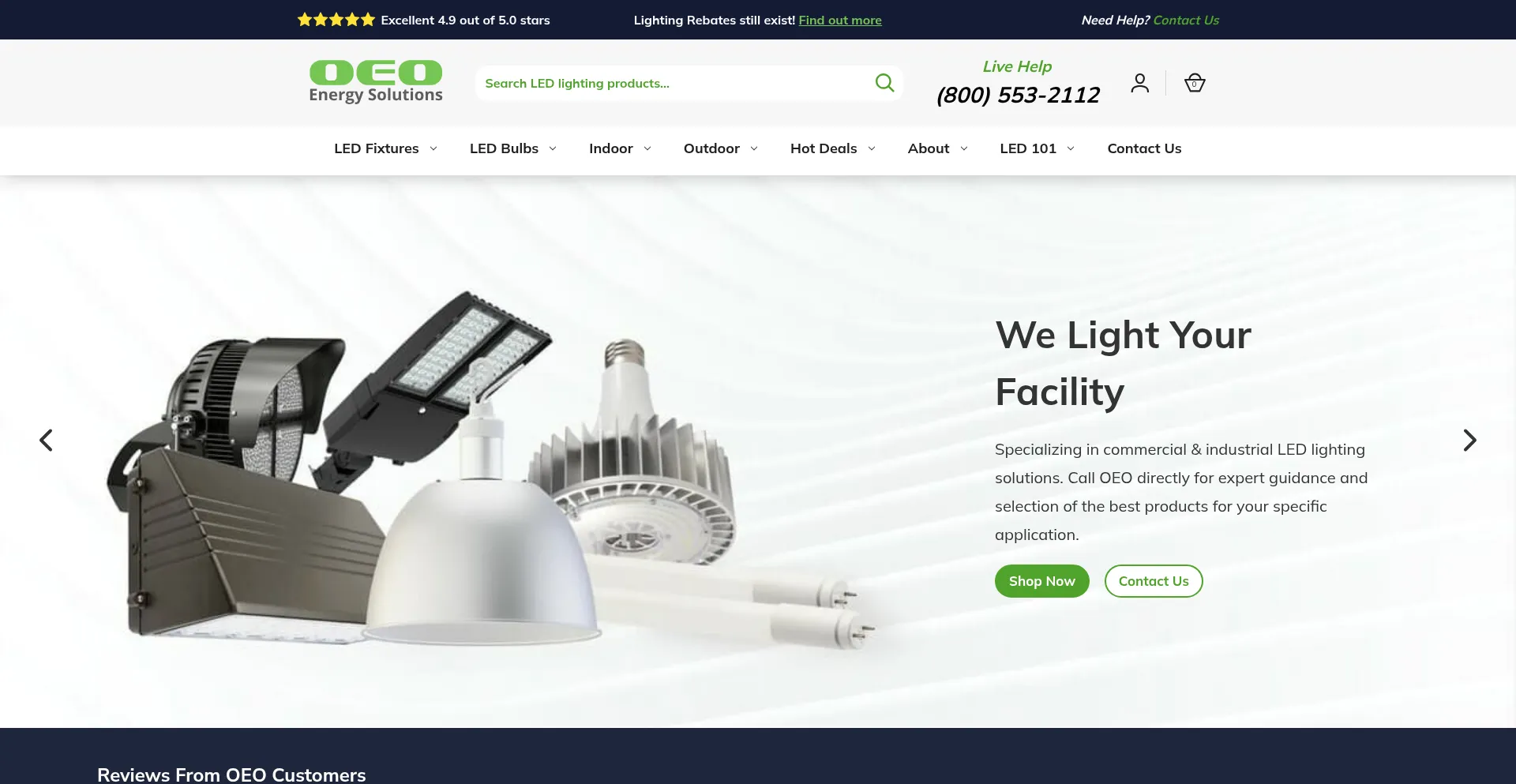 Website screenshot of Oeo.com