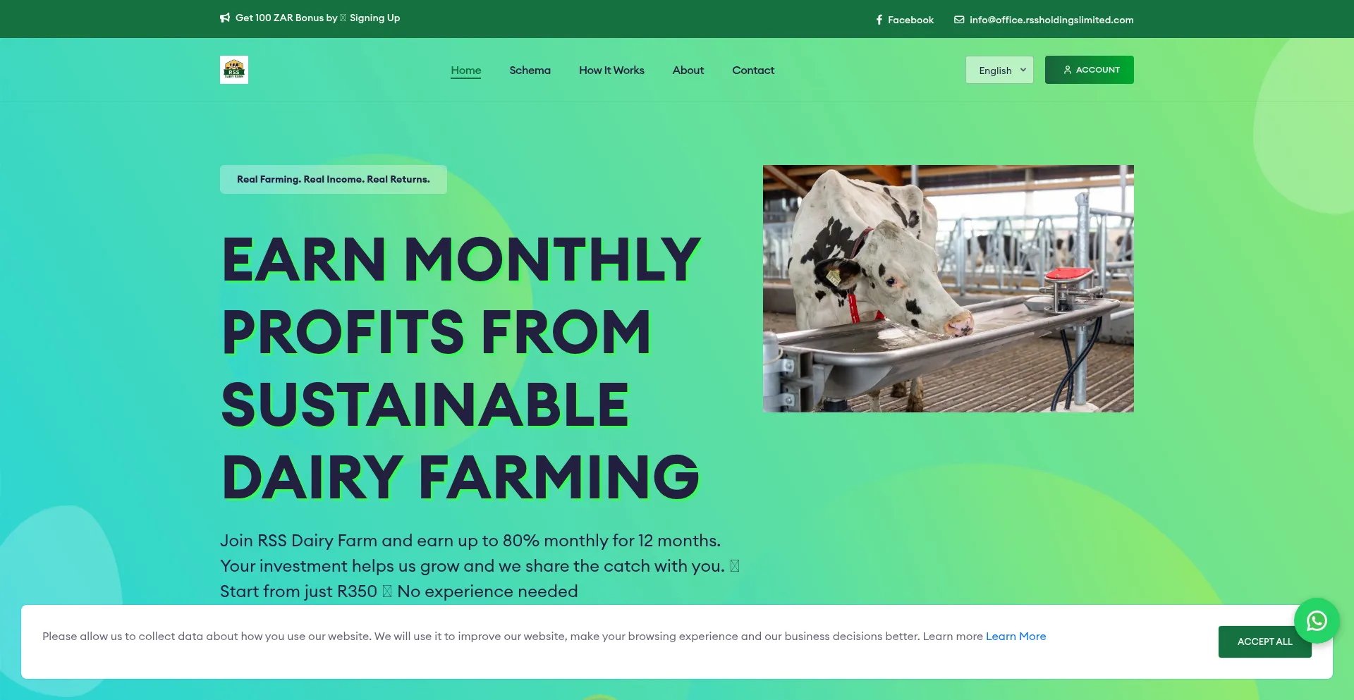 Website screenshot of Office.rssholdingslimited.com