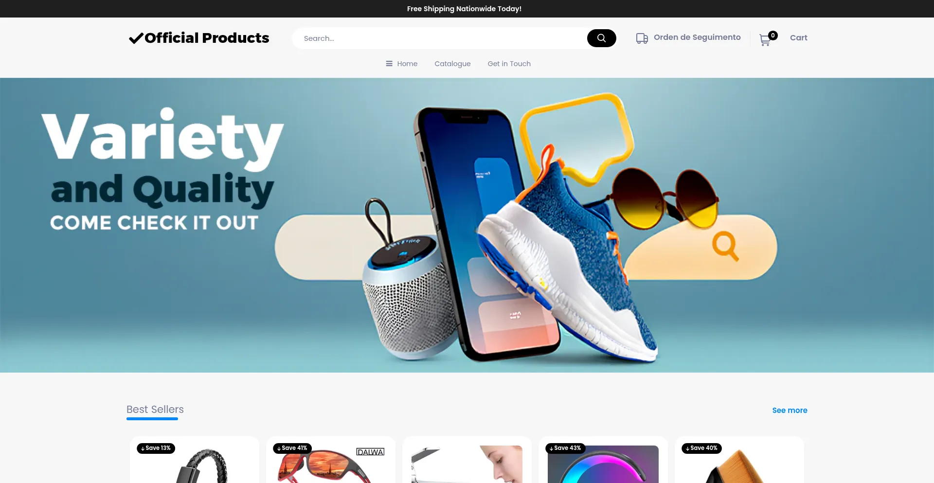 Website screenshot of Officialproductsau.shop