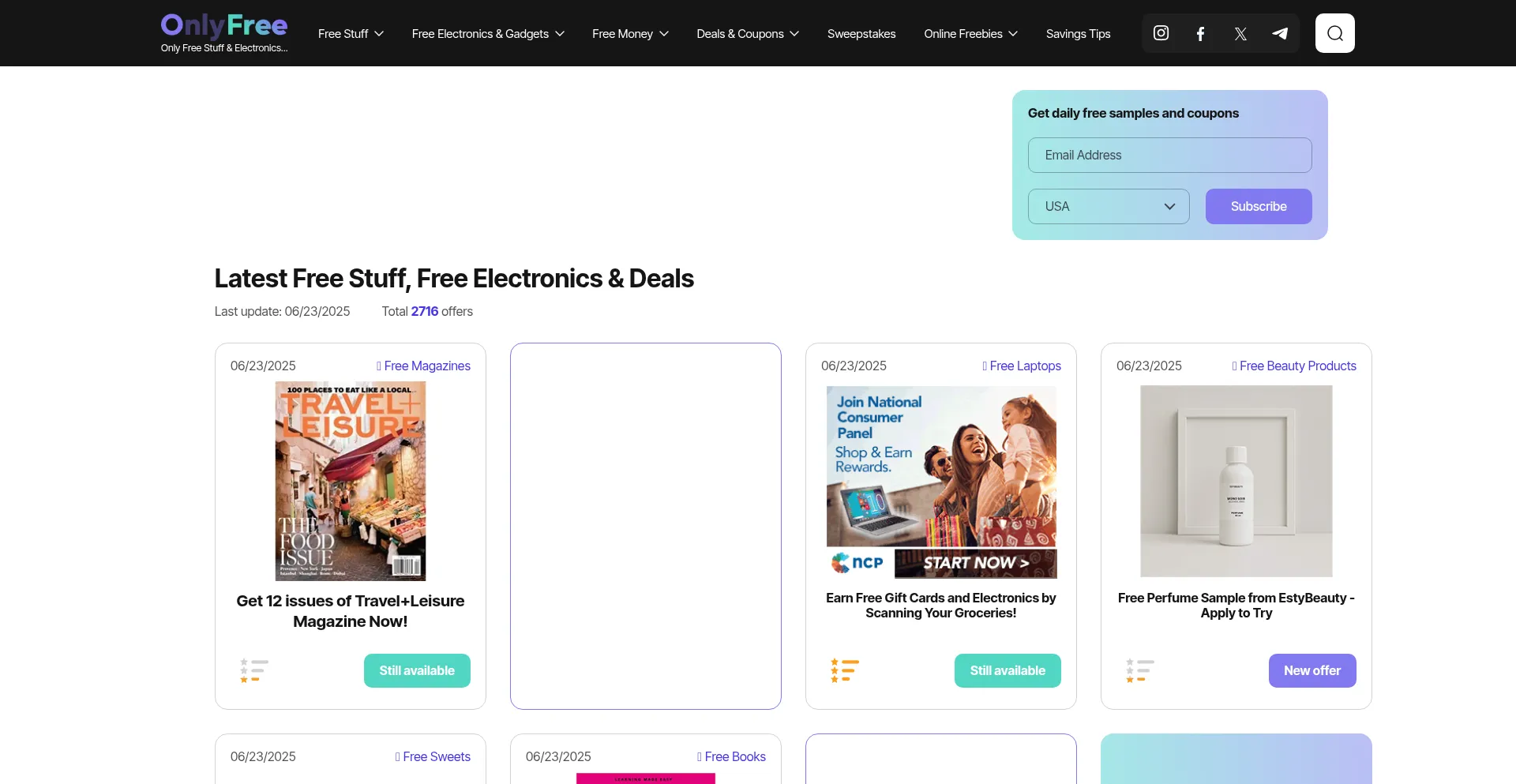 Website screenshot of Ofree.net
