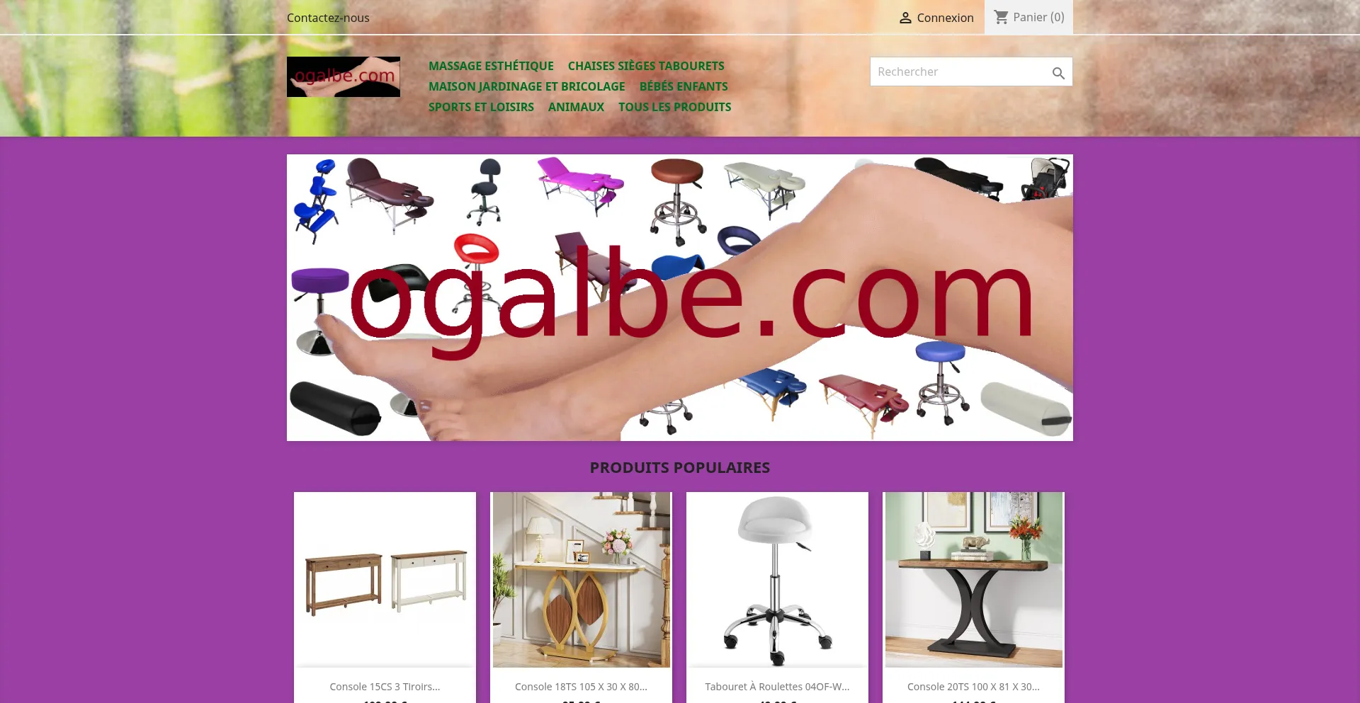 Website screenshot of Ogalbe.com