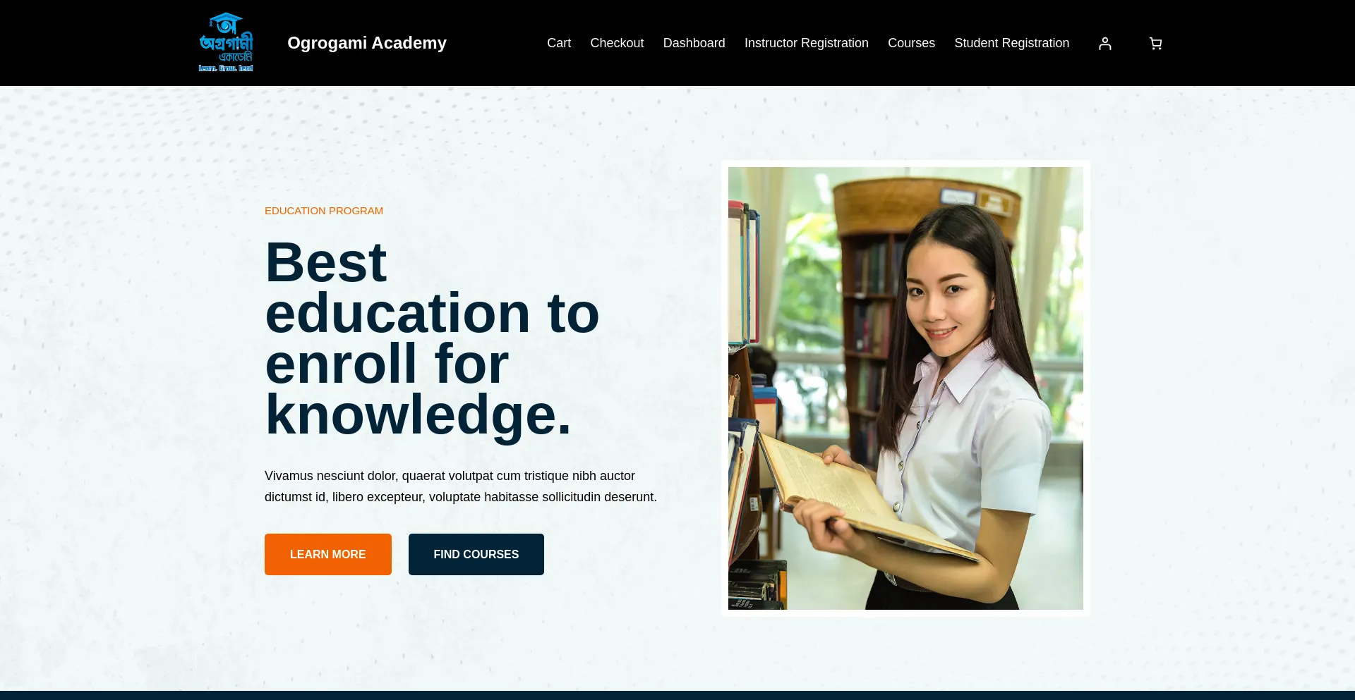 Website screenshot of Ogrogamiacademy.com