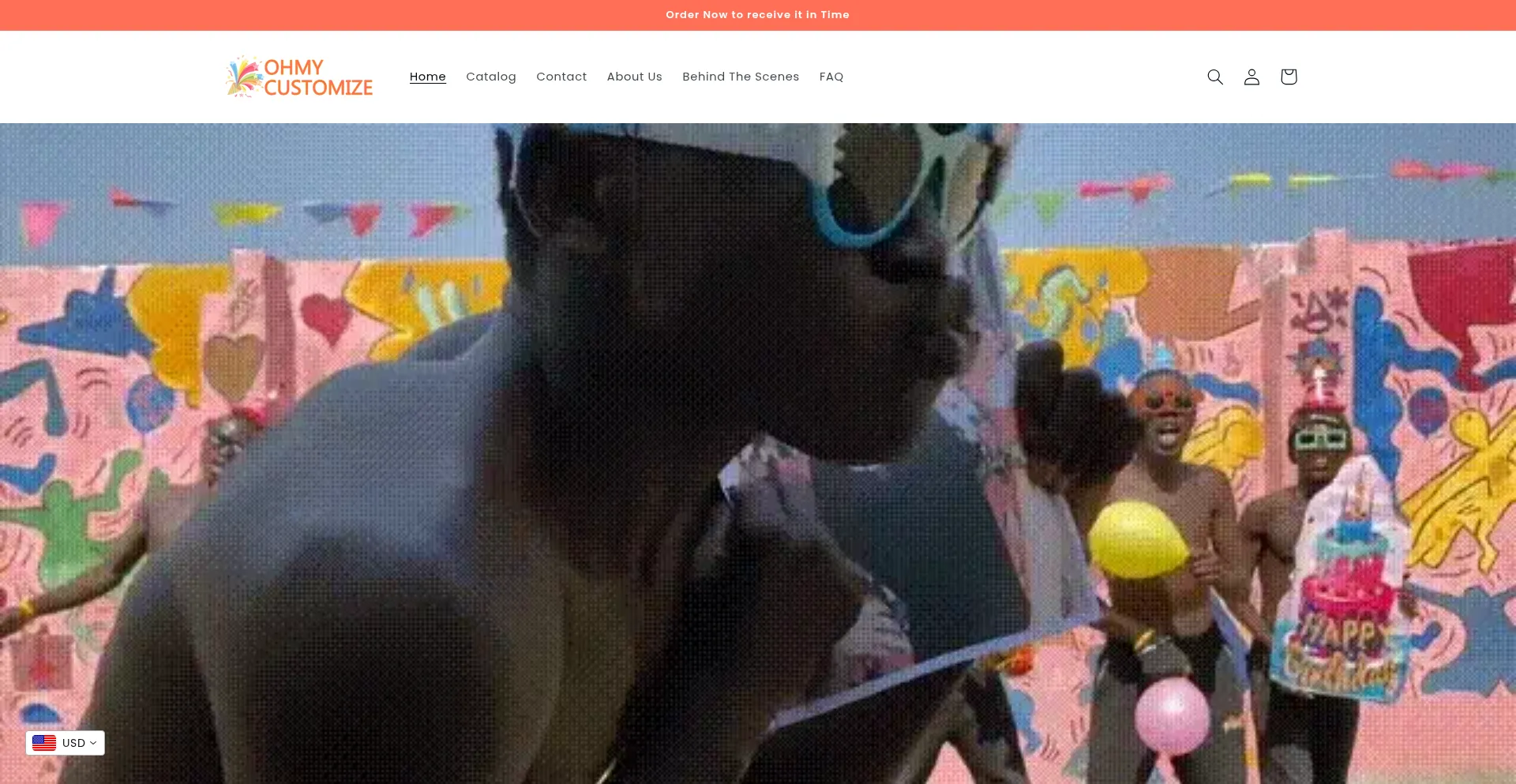 Website screenshot of Ohmycustomize.com
