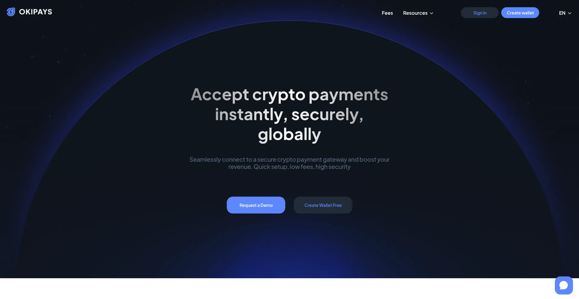 Website screenshot of Okipays.com