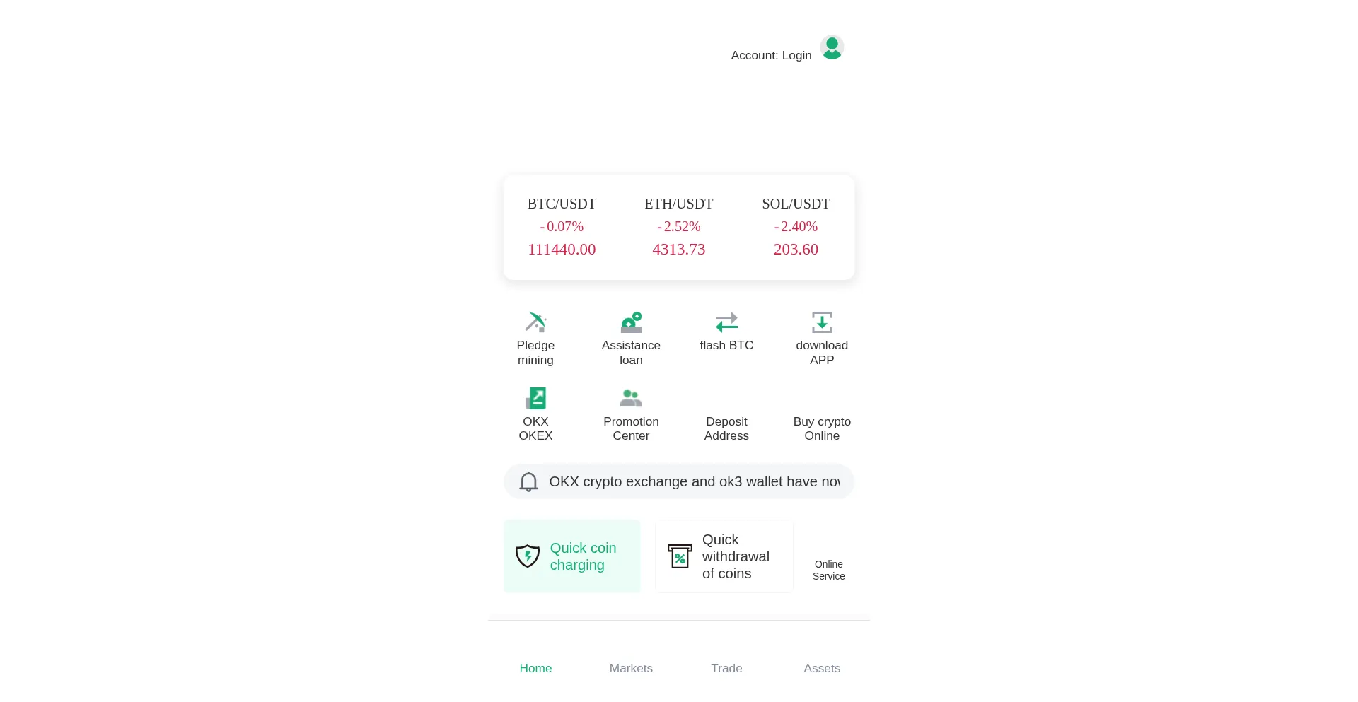Website screenshot of Okm3.com