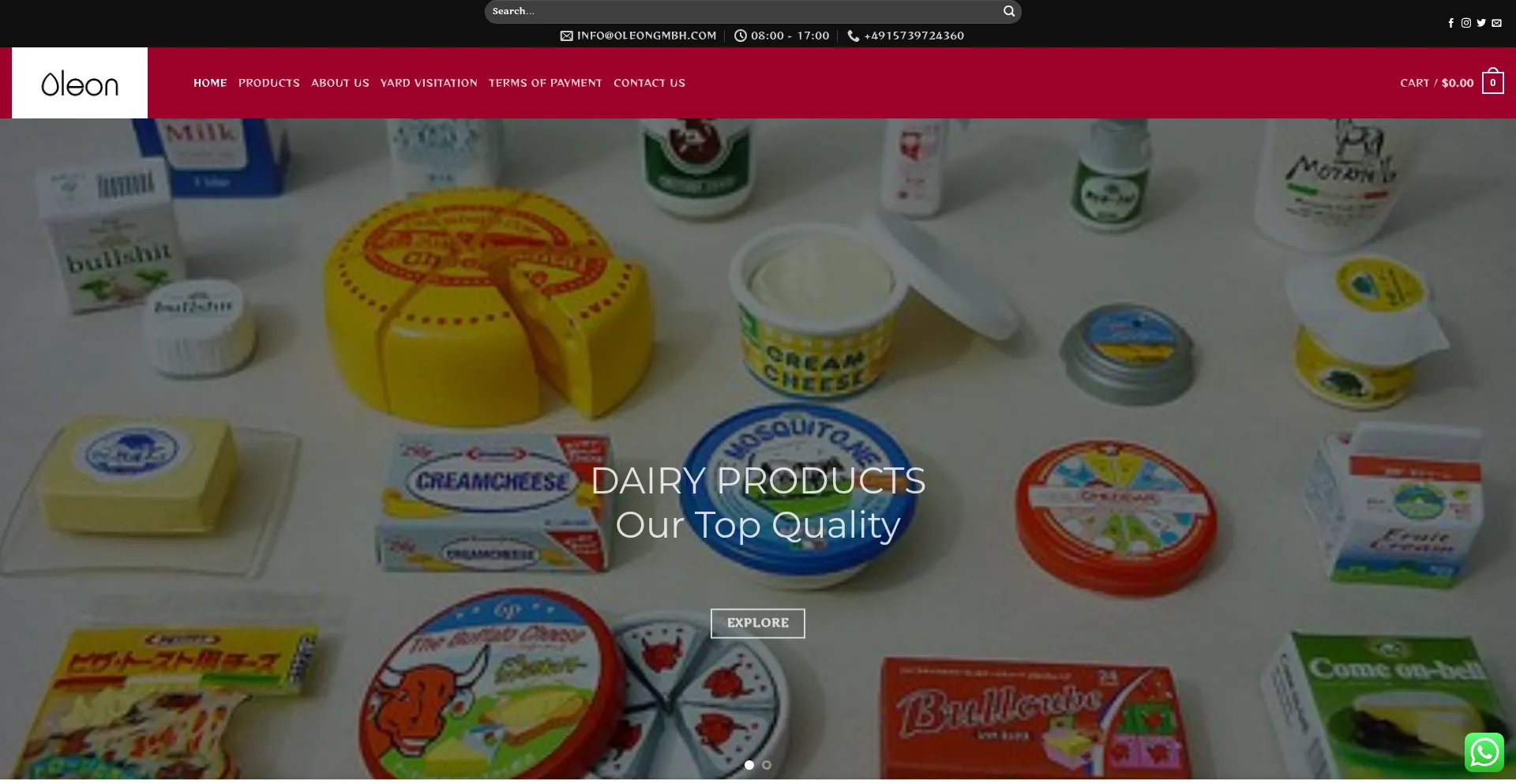 Website screenshot of Oleongmbh.com