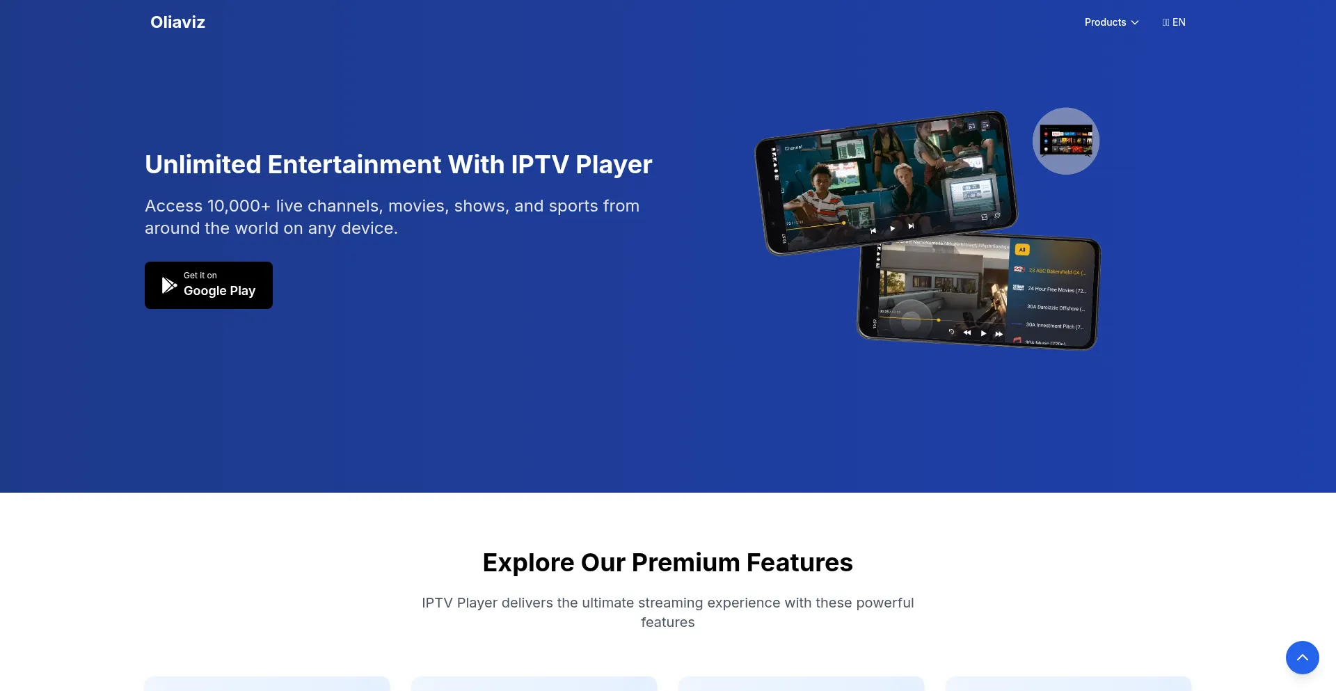 Website screenshot of Oliaviz.com