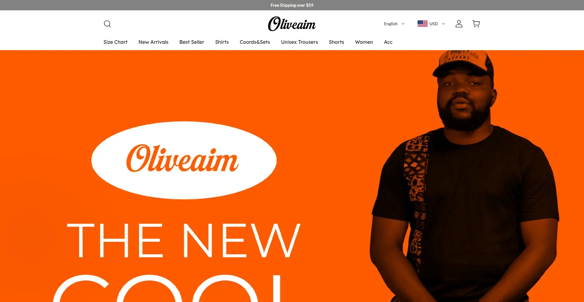 Website screenshot of Oliveaim.com