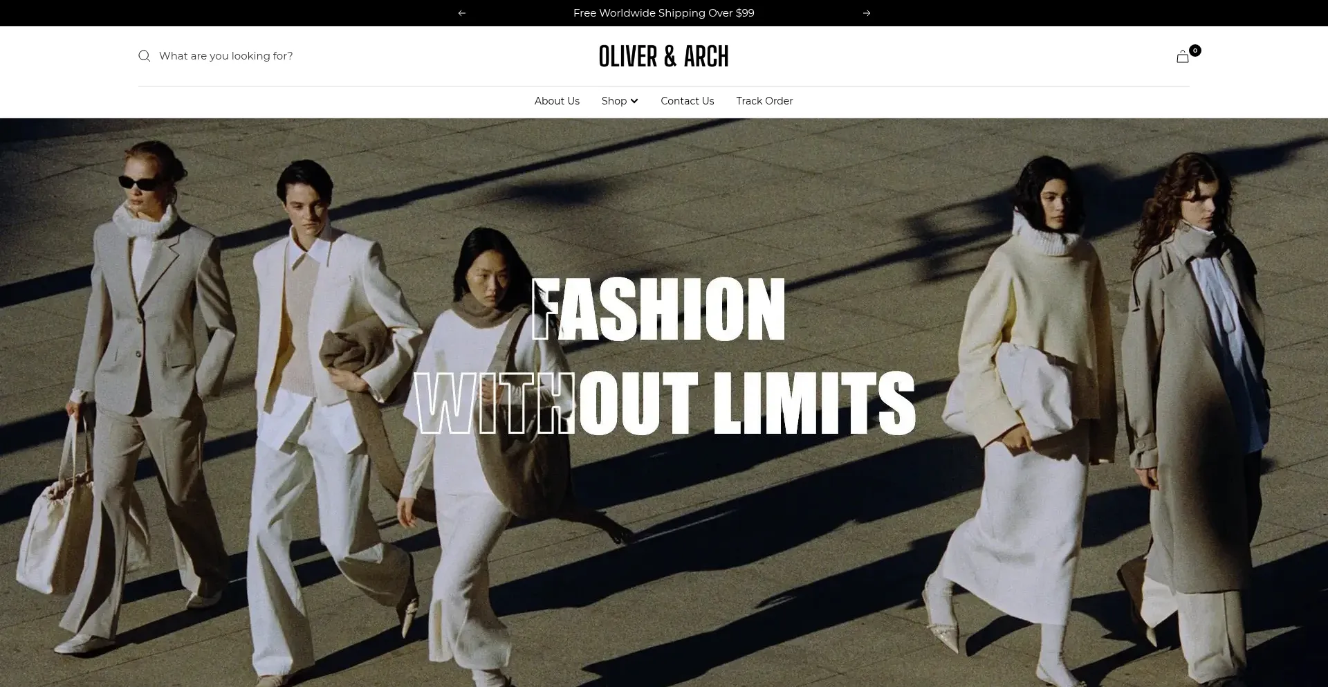 Website screenshot of Oliverarch.com