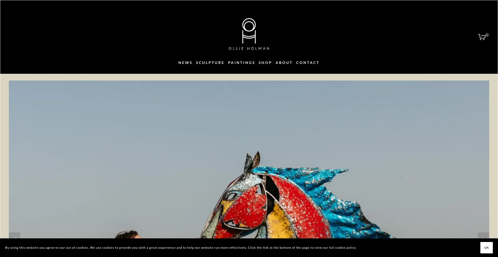Website screenshot of Ollieholman.com