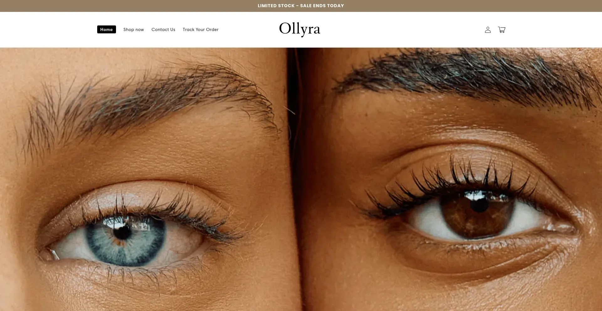 Website screenshot of Ollyra.com