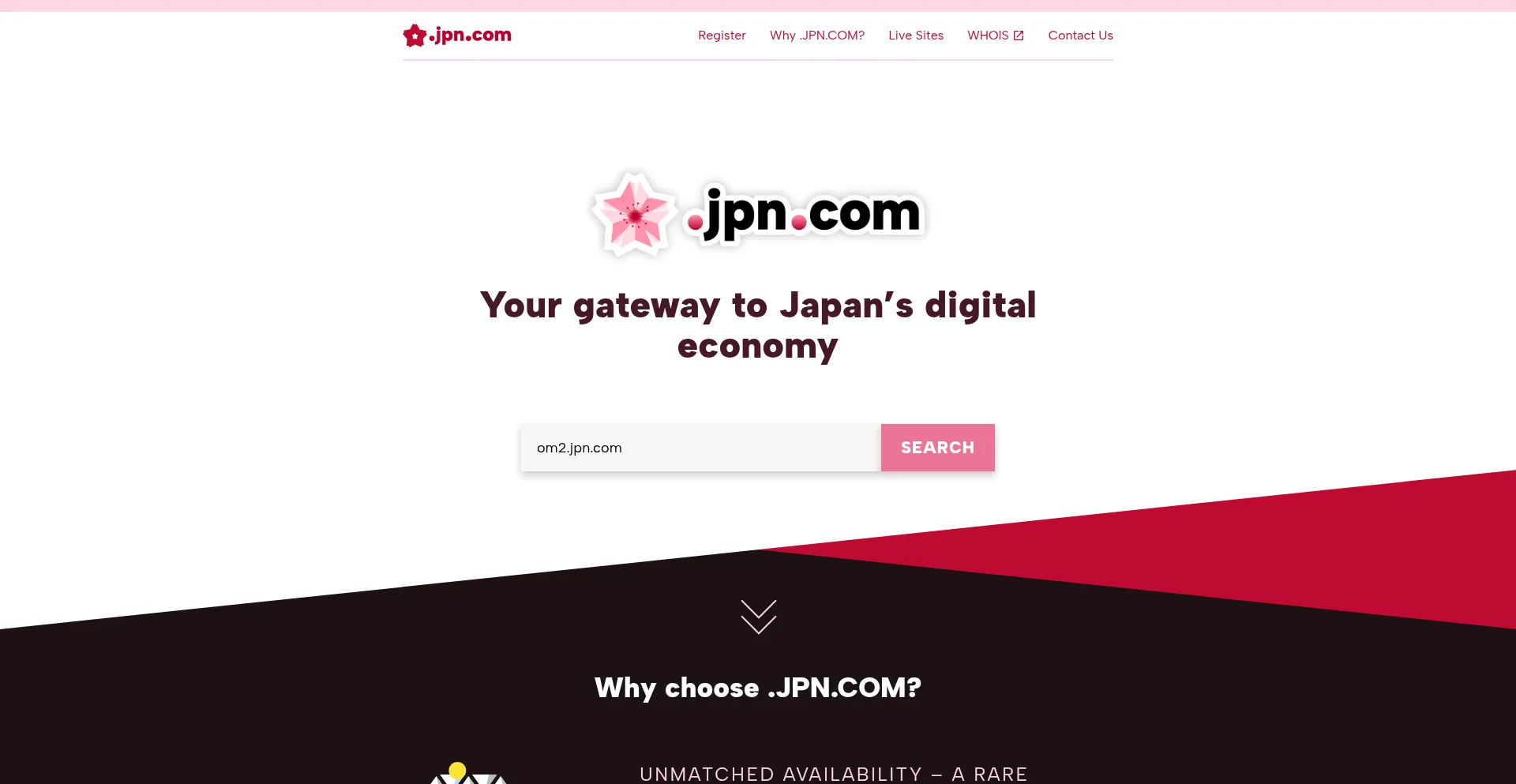 Website screenshot of Om2.jpn.com