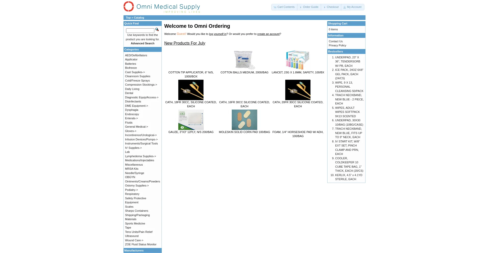 Website screenshot of Omniordering.com