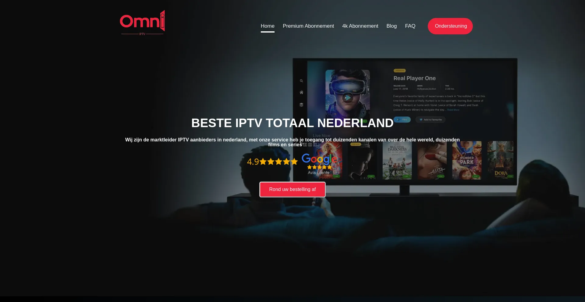 Website screenshot of Omniptv.com