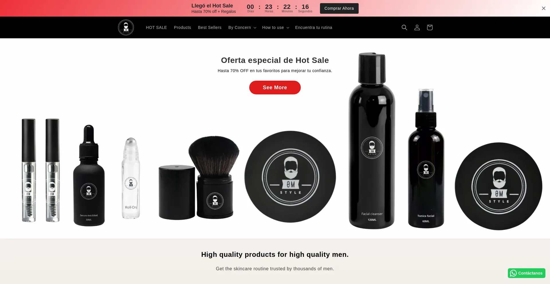 Website screenshot of Omstylemexico.com