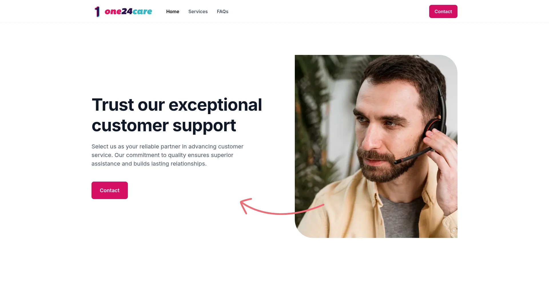 Website screenshot of One24care.com