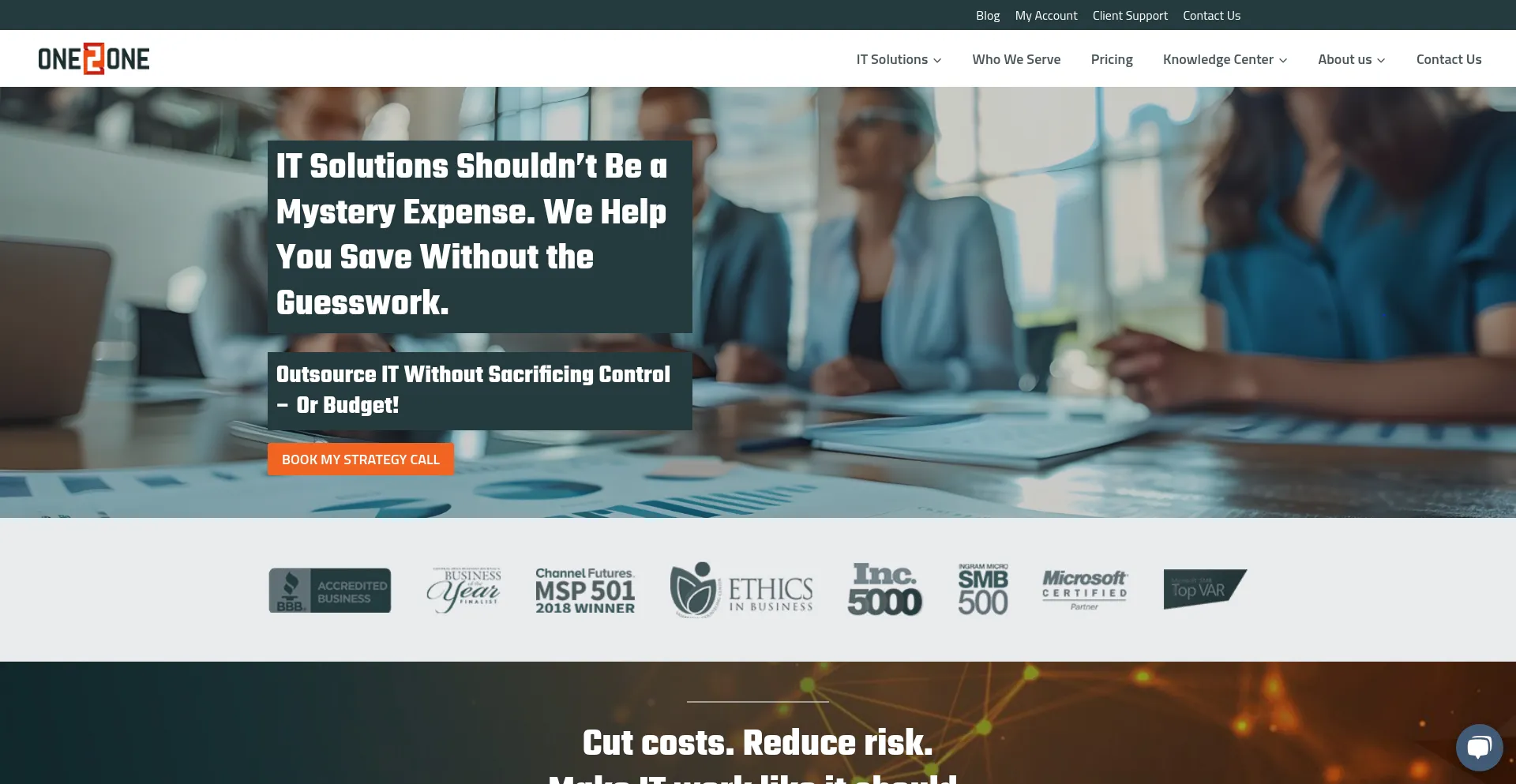 Website screenshot of One2oneinc.com