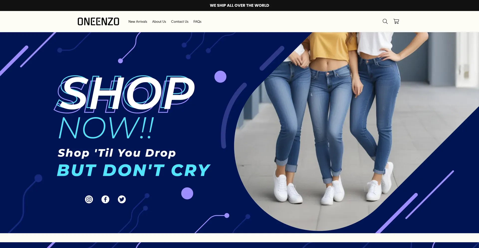 Website screenshot of Oneenzo.com
