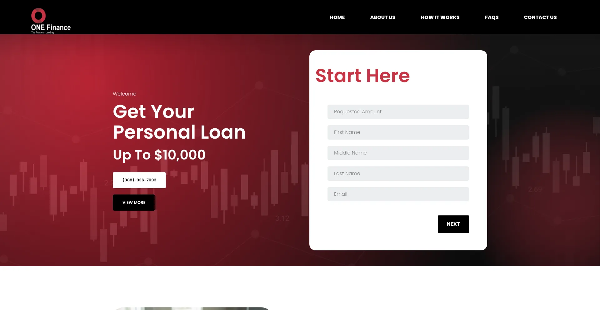 Website screenshot of Onefinanceus.com