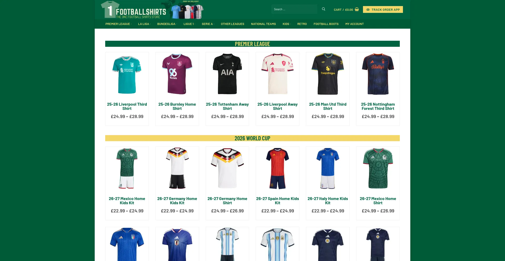 Onefootballshirts.com