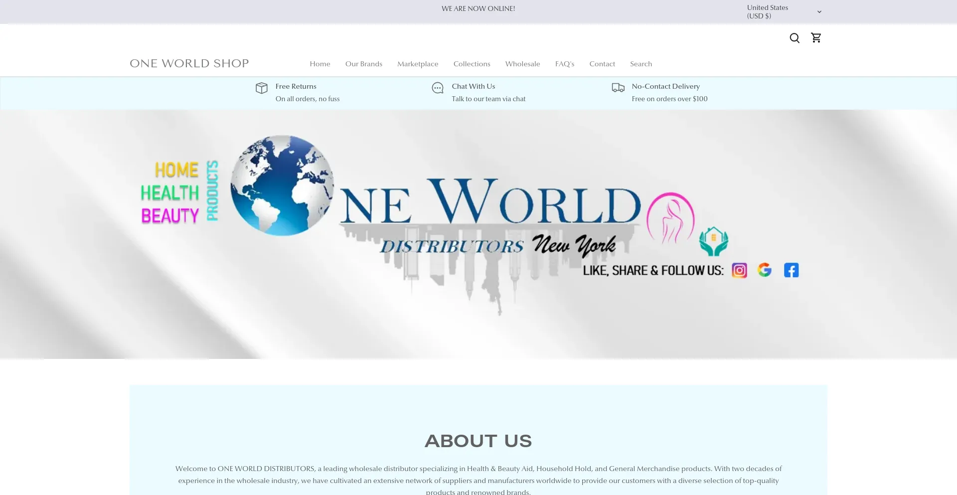 Website screenshot of Onewdist.com