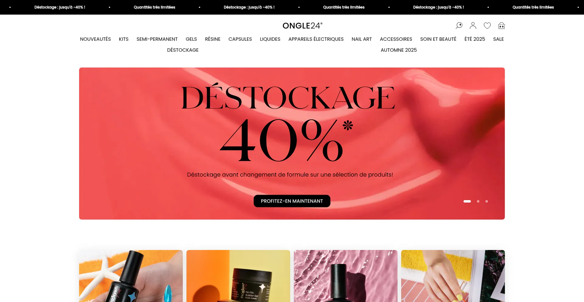 Website screenshot of Ongle24.com