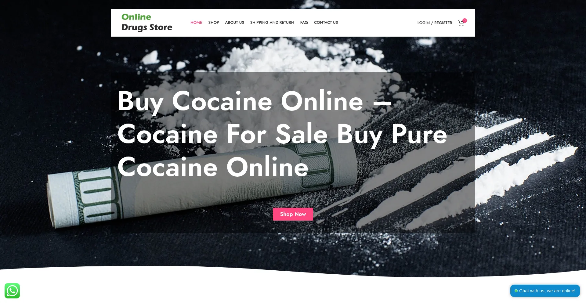 Website screenshot of Onlinedrugsstore.com