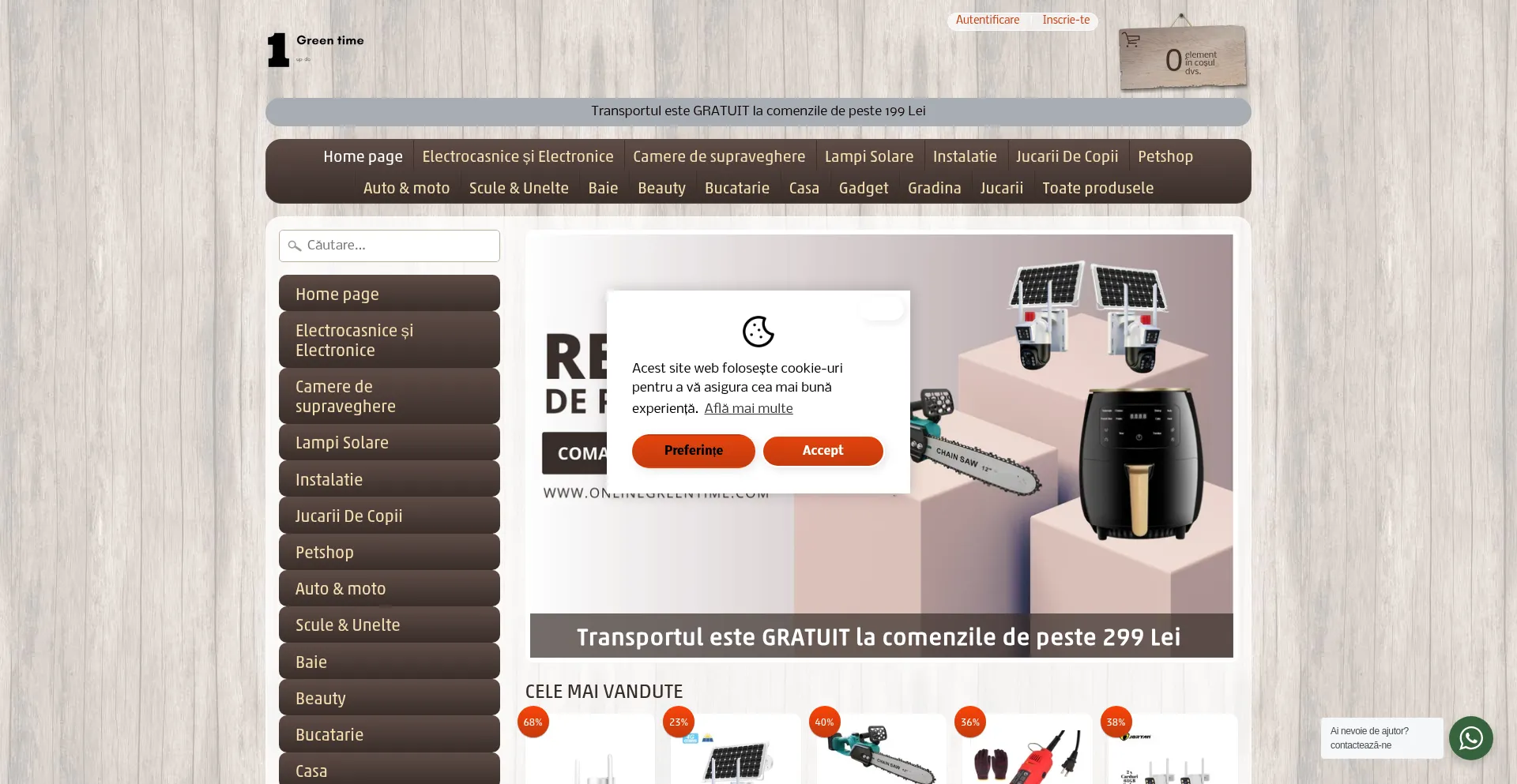 Website screenshot of Onlinegreentime.com