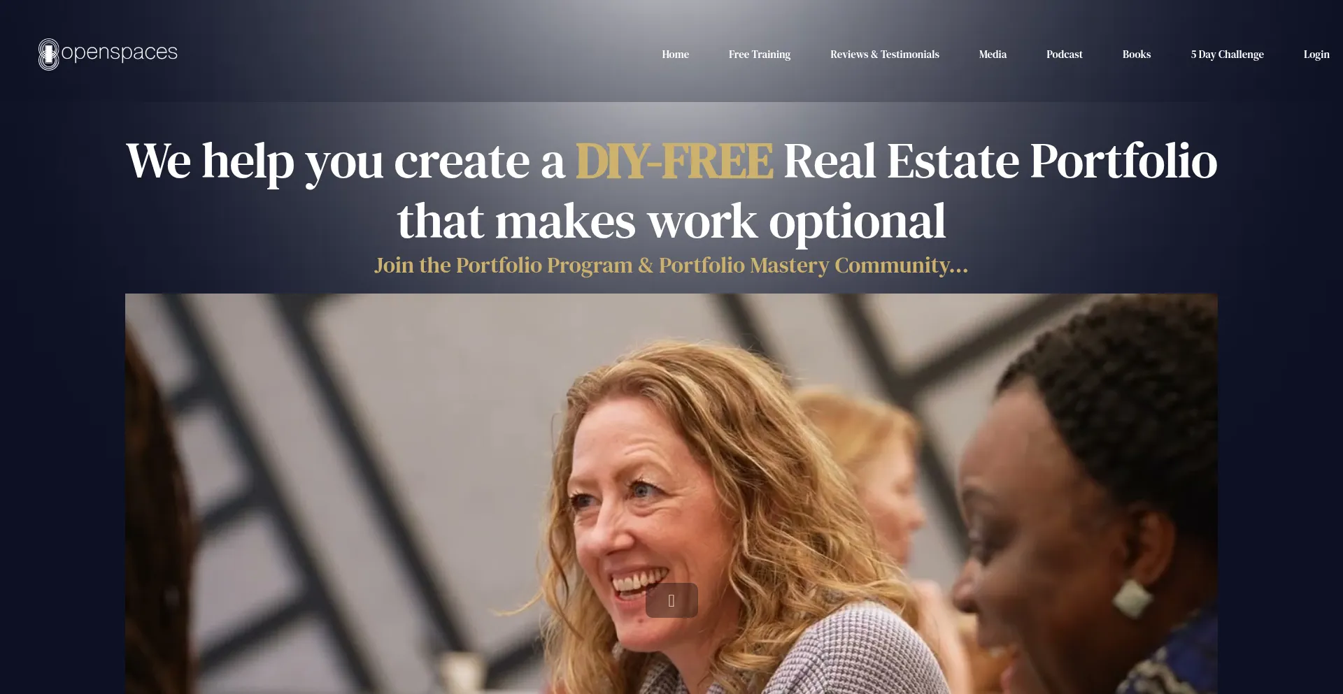 Website screenshot of Openspacesacademy.com
