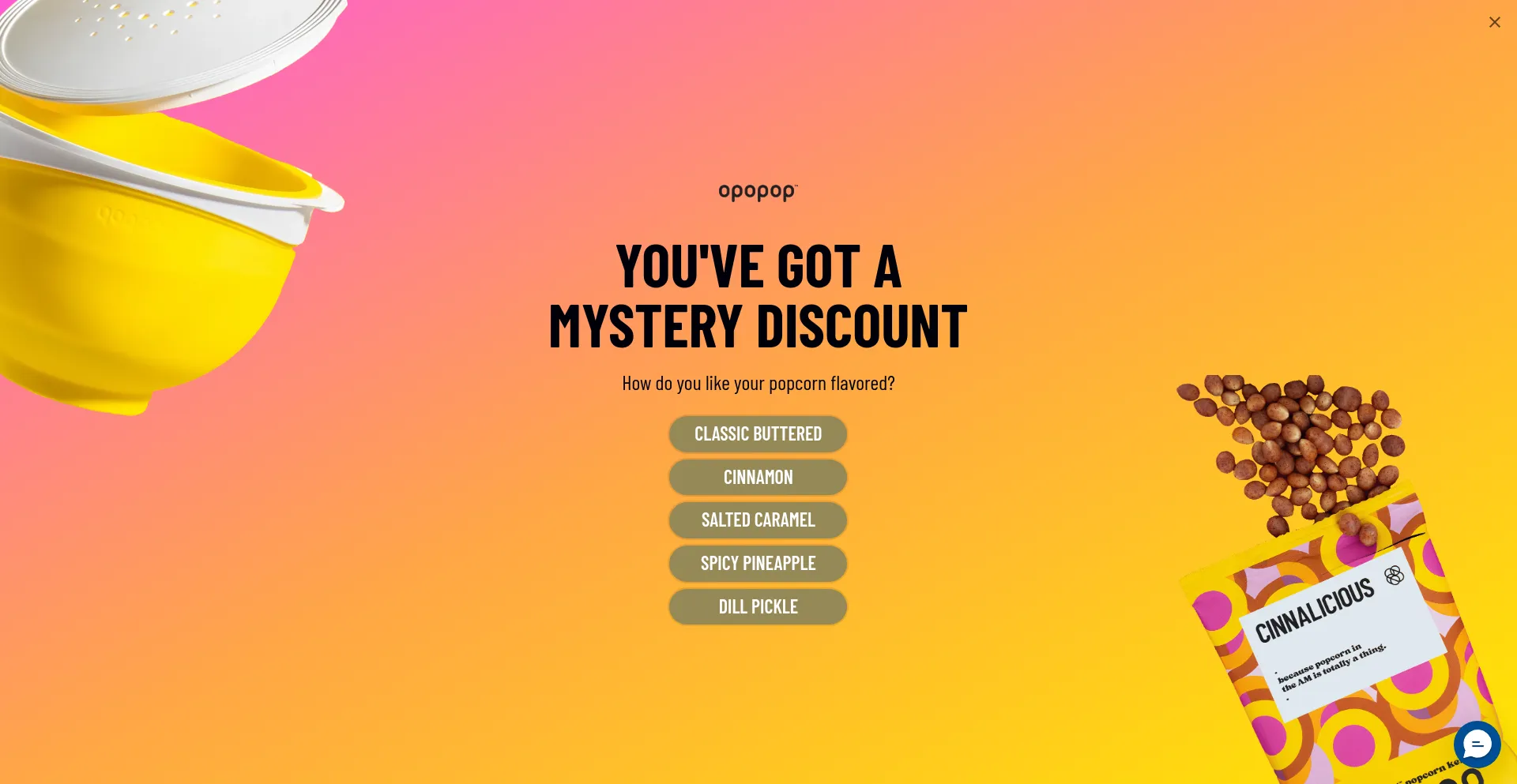 Website screenshot of Opopop.com