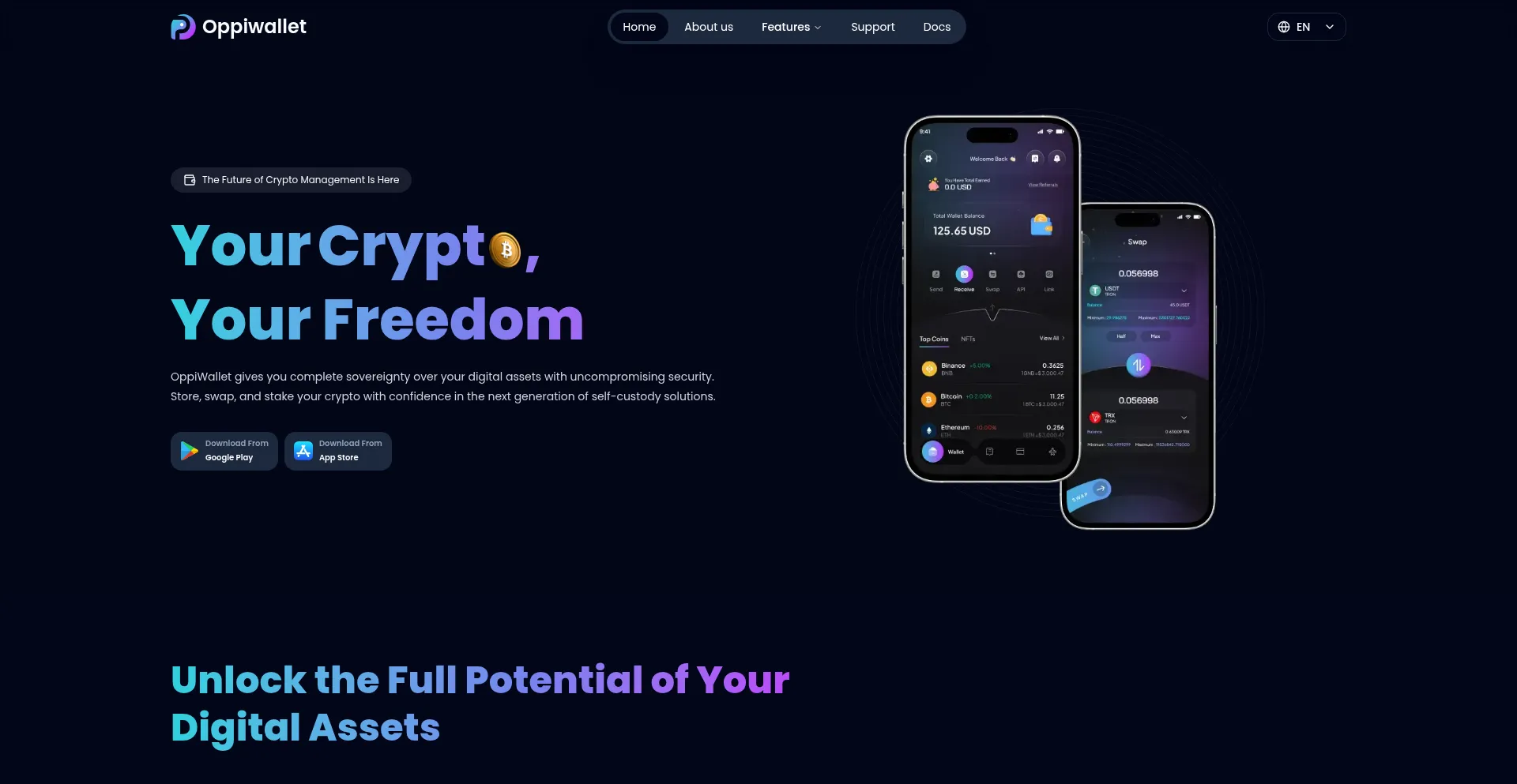 Website screenshot of Oppiwallet.com