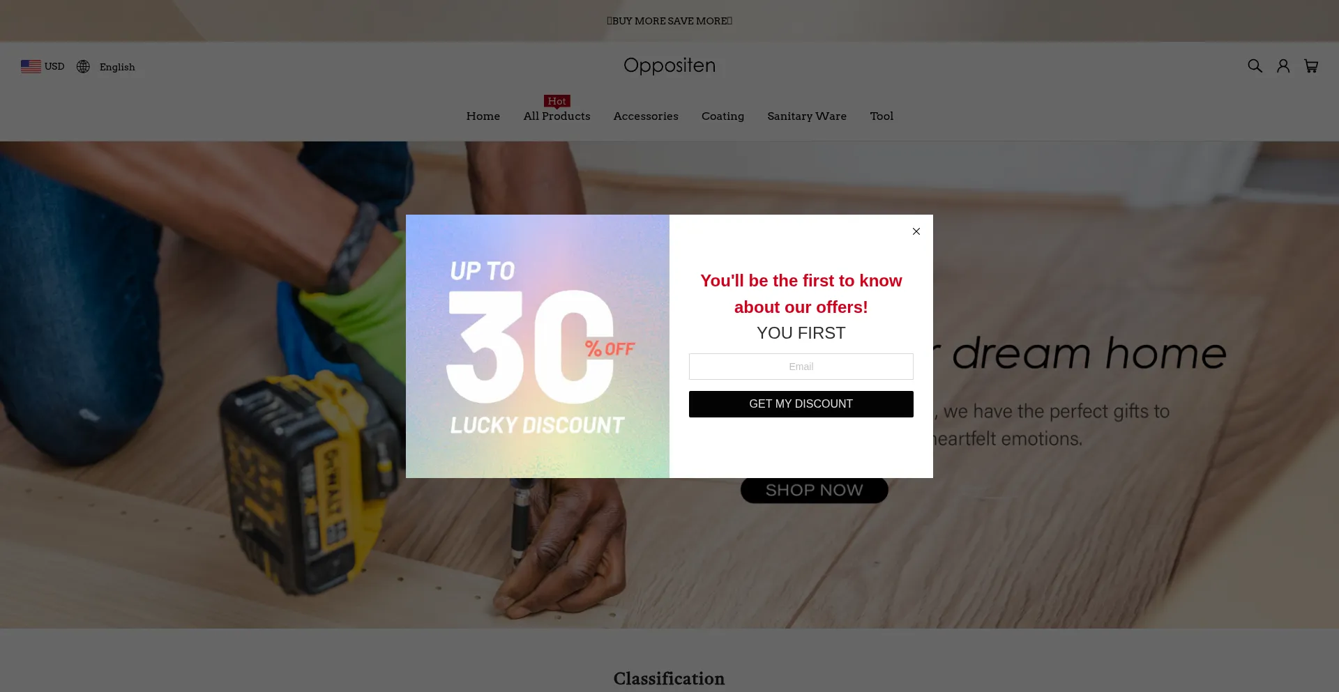 Website screenshot of Oppositen.com