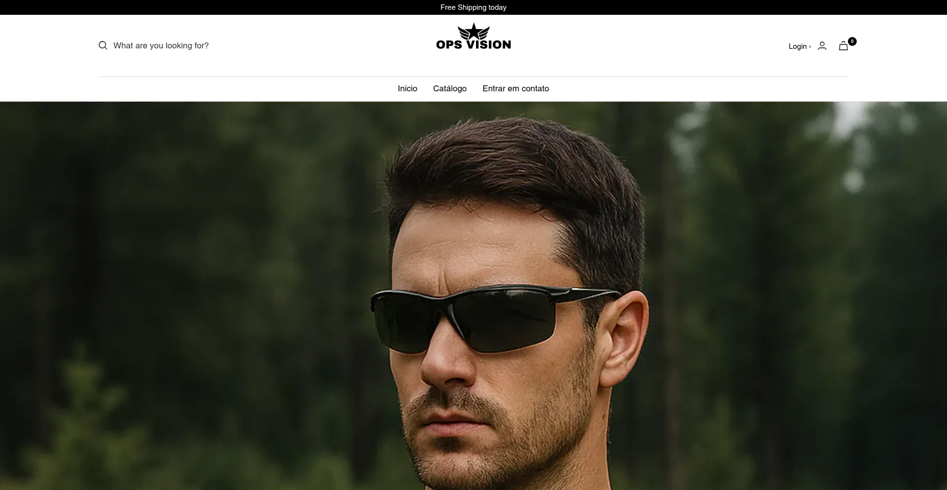 Website screenshot of Opsvision.store