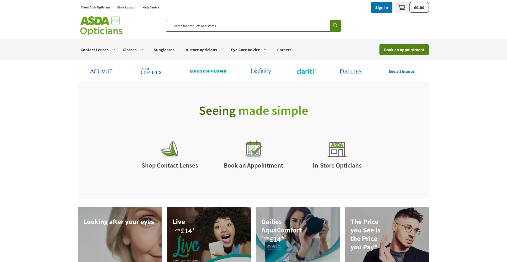 Opticians.asda.com