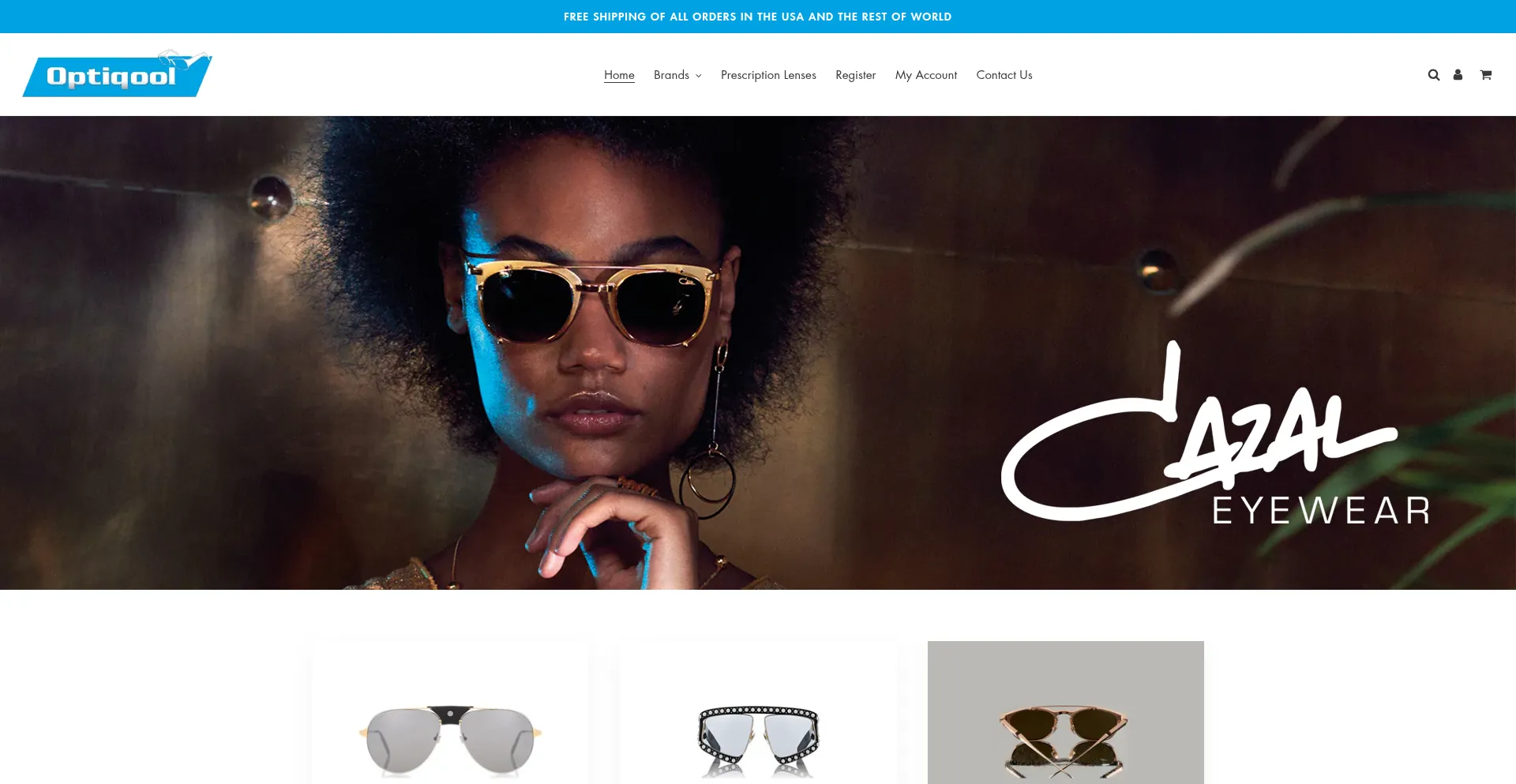Website screenshot of Optiqool.com