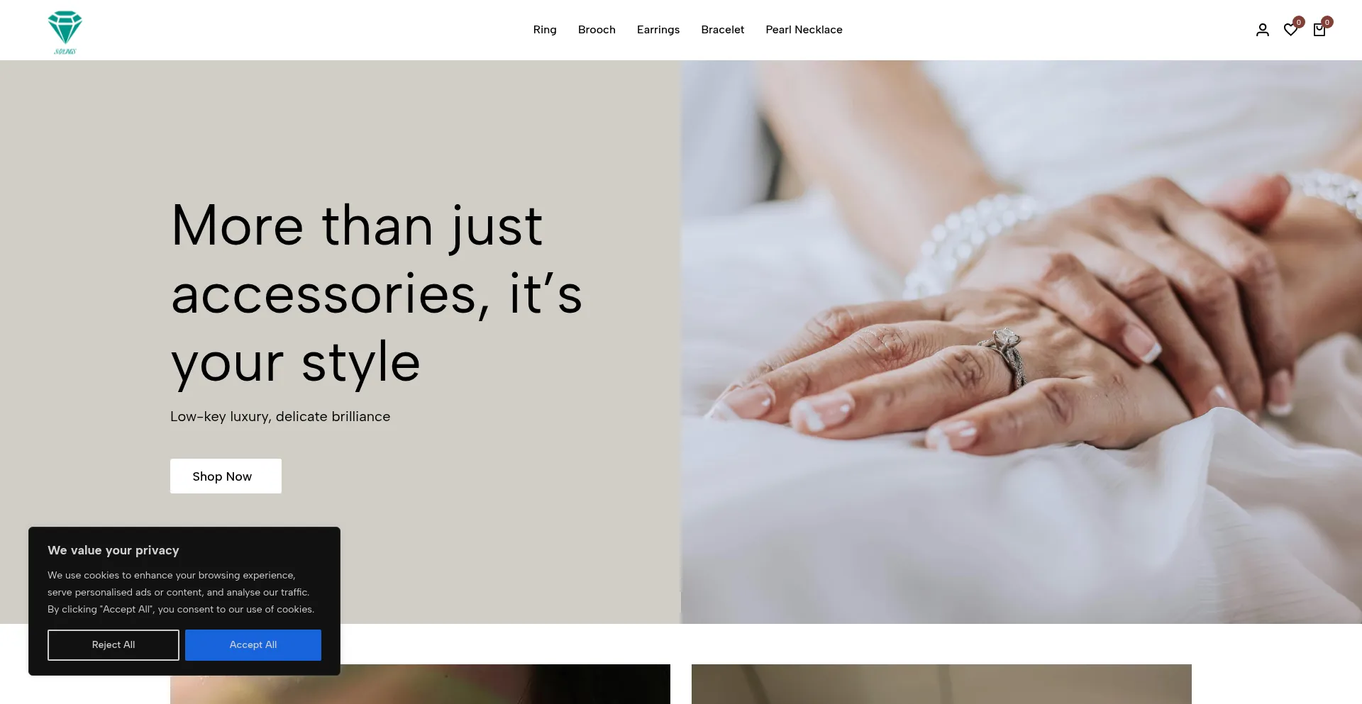 Website screenshot of Opulenzas.shop