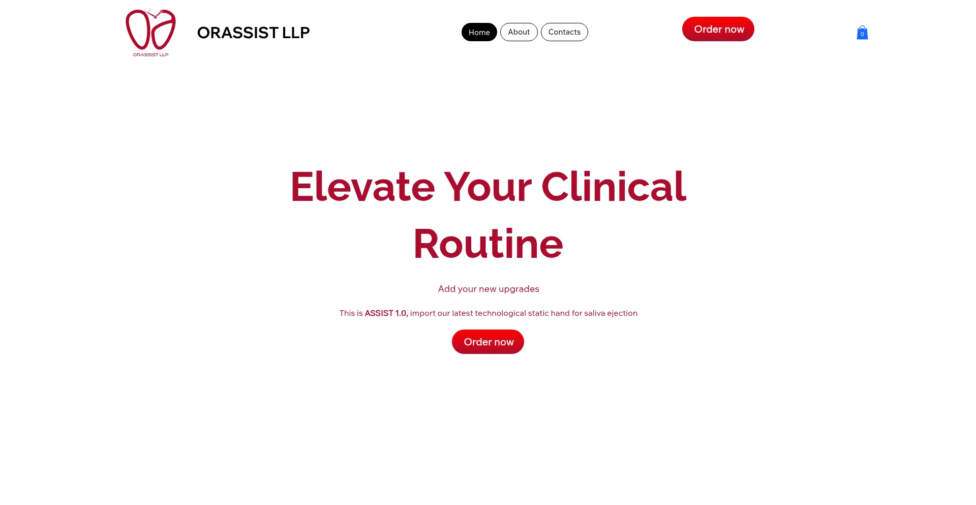 Website screenshot of Orassist.tech