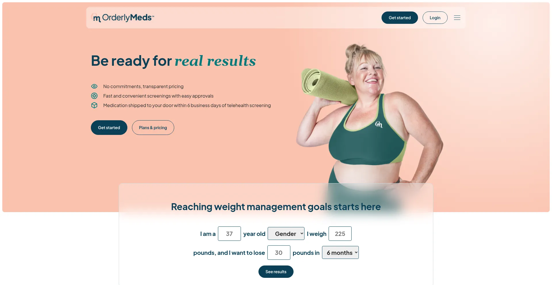 Website screenshot of Orderlymeds.com