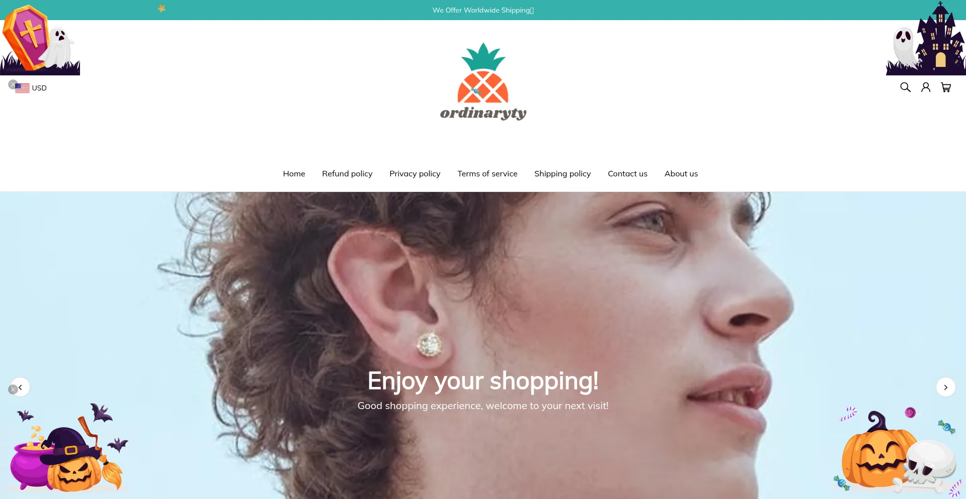 Website screenshot of Ordinaryty.com