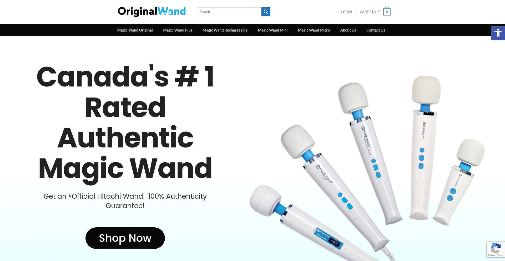 Website screenshot of Originalwand.ca